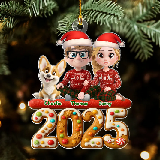 We And Our Dog Version 3 - Personalized Custom Acrylic Ornament