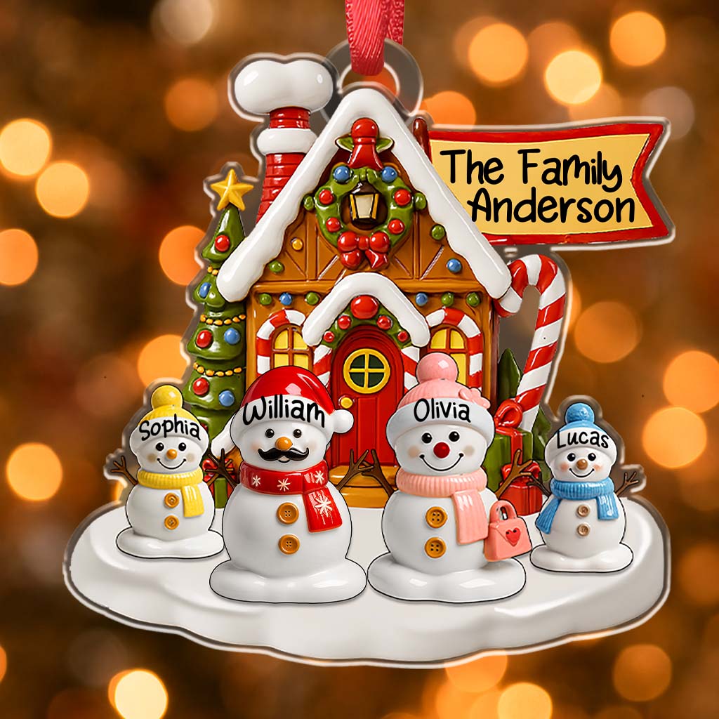 Family Christmast Snowman - Personalized Family Christmas Ornament