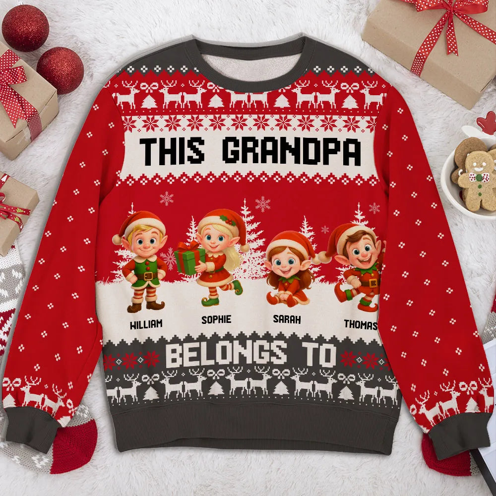The Elf Family - Personalized Custom All-Over-Print Sweatshirt