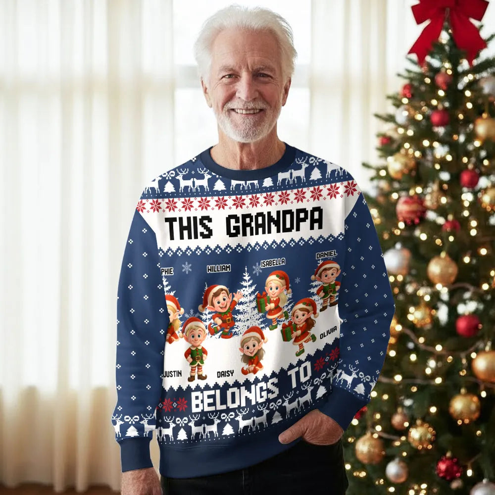 The Elf Family - Personalized Custom All-Over-Print Sweatshirt