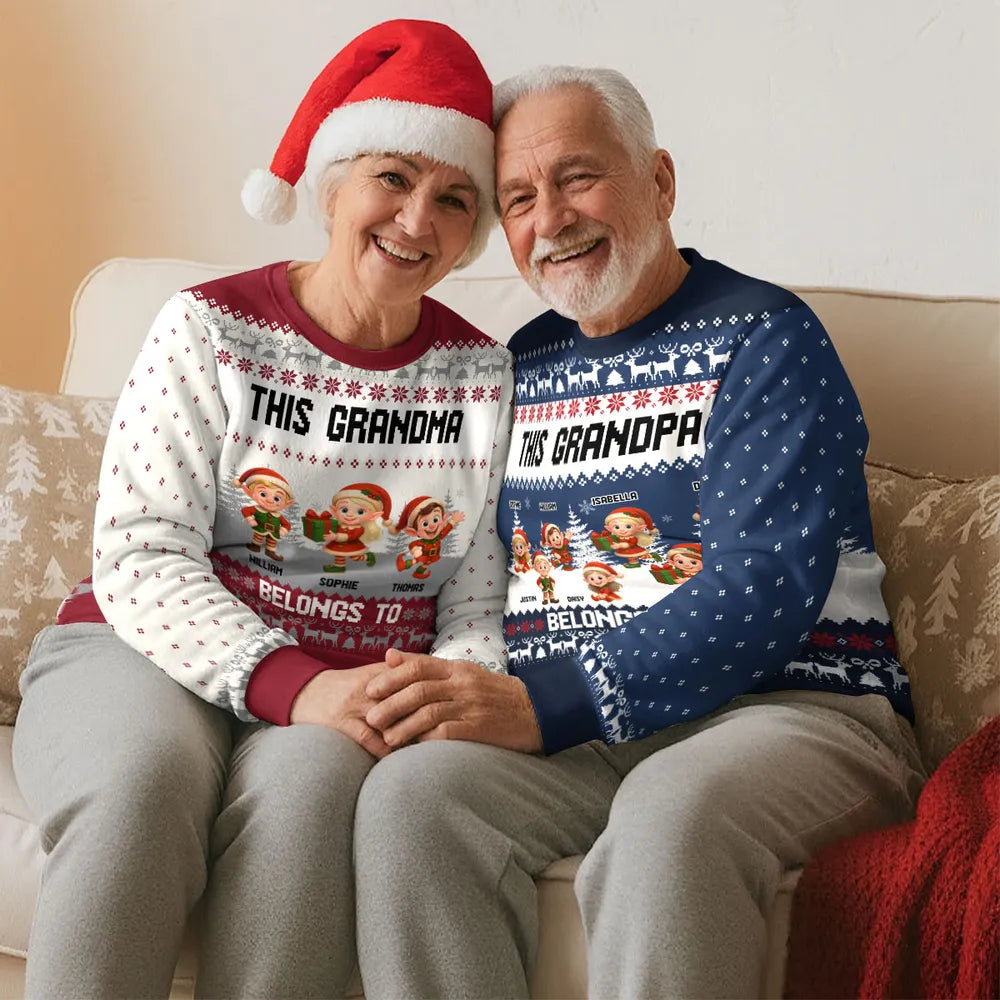 The Elf Family - Personalized Custom All-Over-Print Sweatshirt