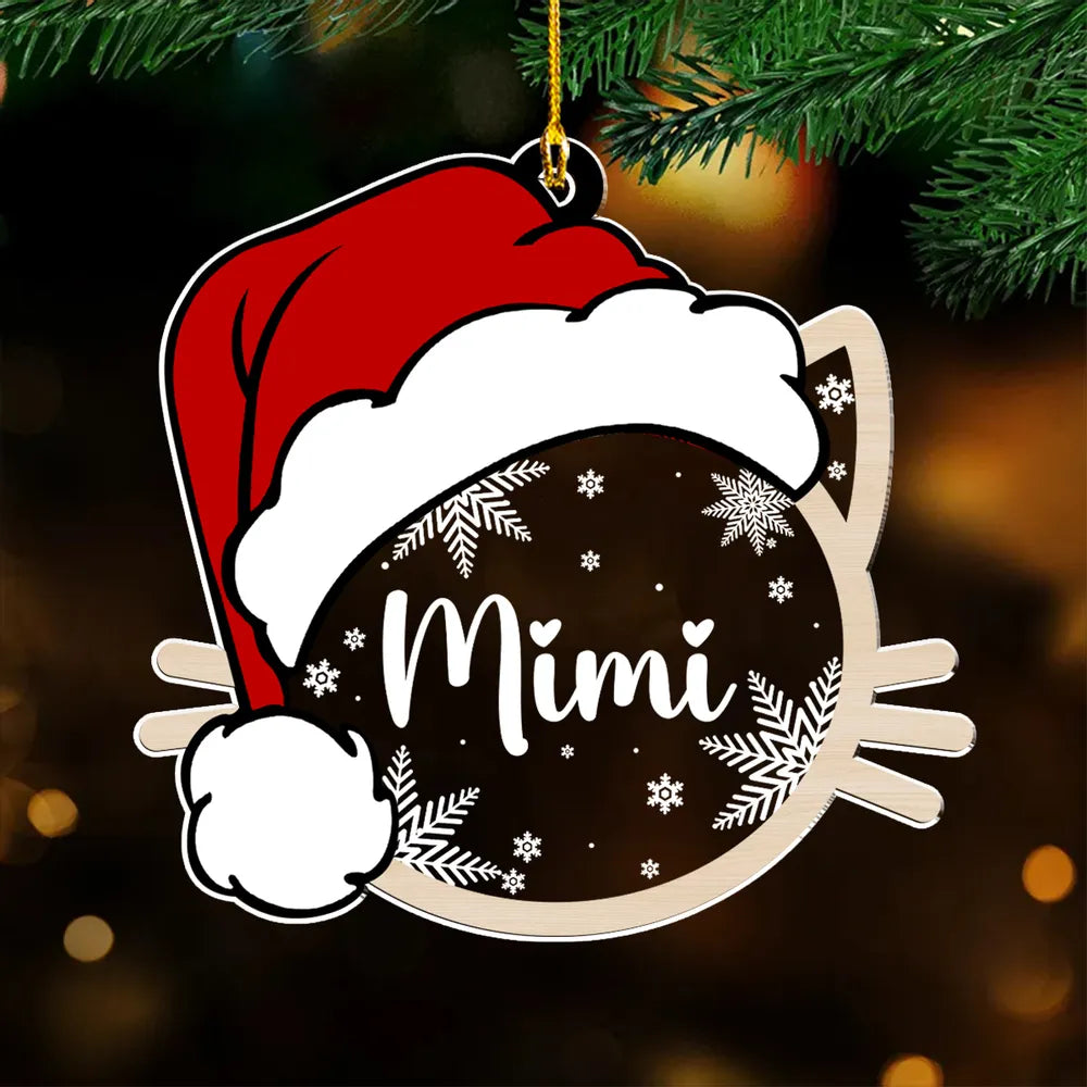 Custom Pet Name Christmas - Personalized Custom Acrylic Ornament