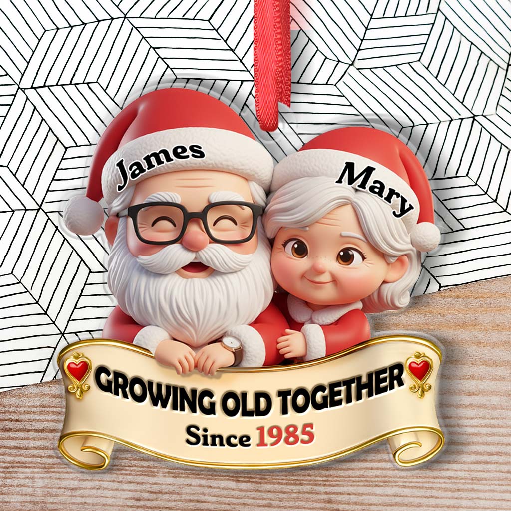 Personalized Christmas Ornament – Growing Old Together 2
