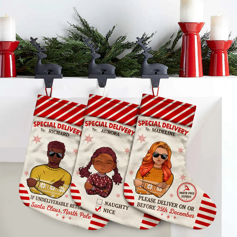 Special Delivery If Undeliverable Return To Santa Claus - Christmas Gift For Family - Personalized Custom Christmas Stocking