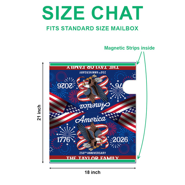 America 250Th Anniversary 1776-2026 Eagle Us Flag Mailbox Cover