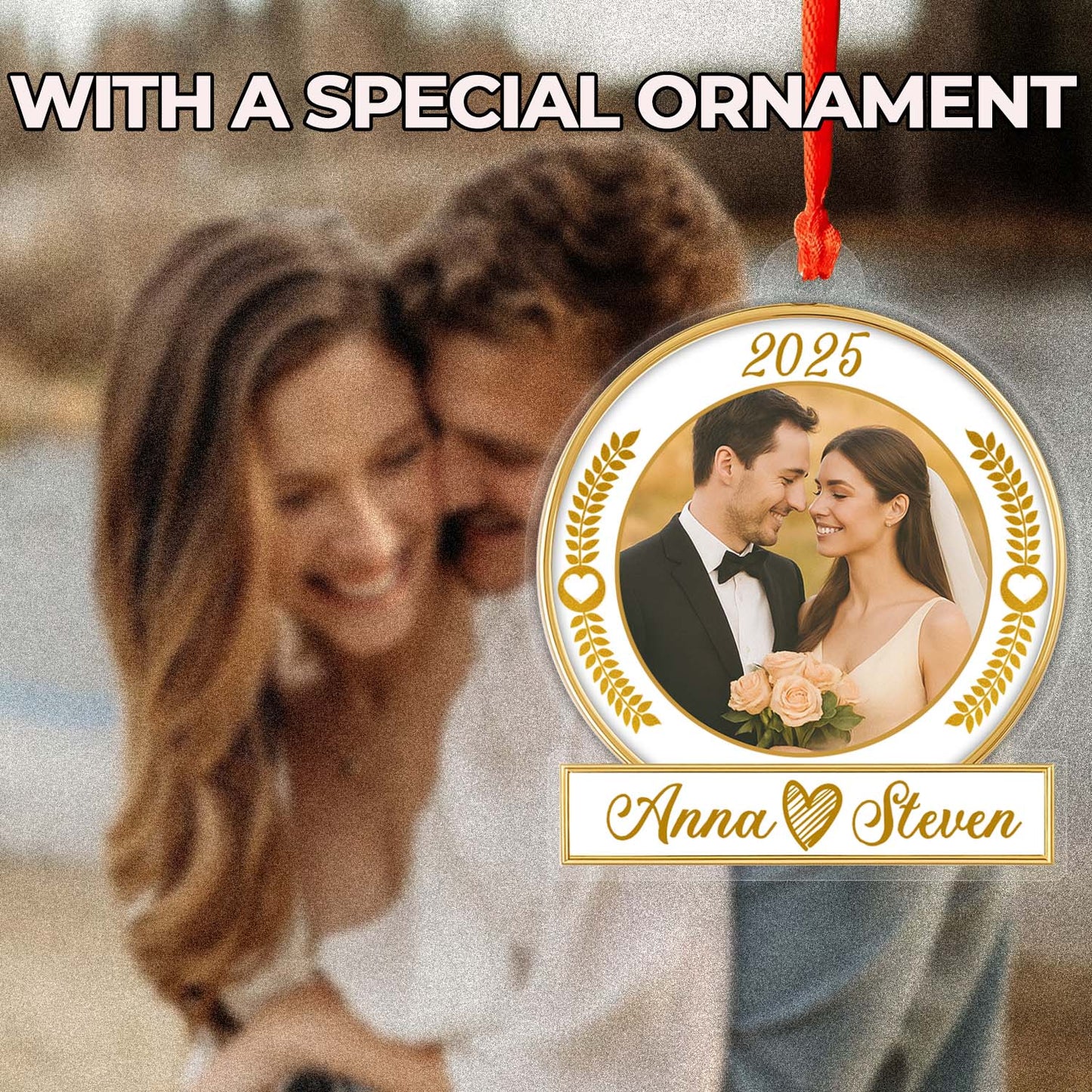 Our First Chirstmast Ornament - Personalized Acrylic Ornament - Custom Name And Year