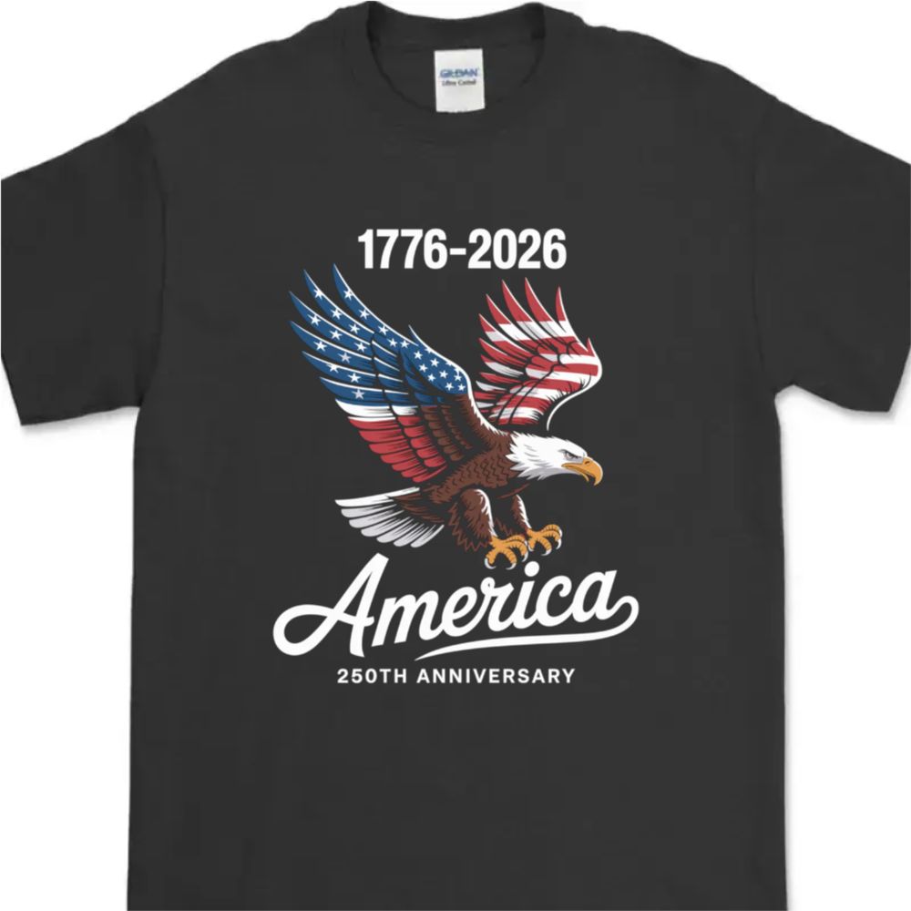Celebrate 250 Years of America USA Anniversary 1776-2026 Dark Basic Tee