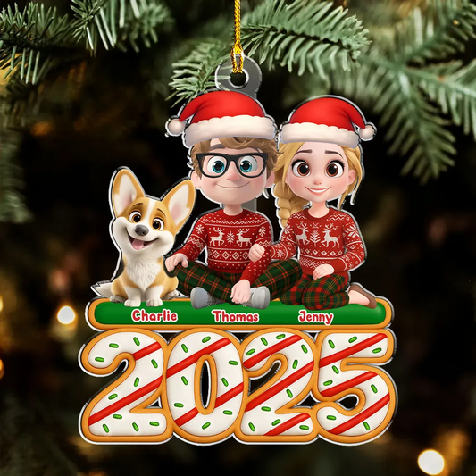 We And Our Dog Tree Cake - Personalized Custom Acrylic Ornament