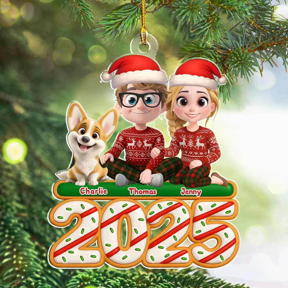 We And Our Dog Tree Cake - Personalized Custom Acrylic Ornament