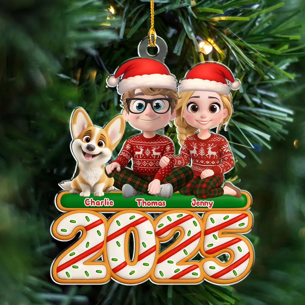 We And Our Dog Tree Cake - Personalized Custom Acrylic Ornament