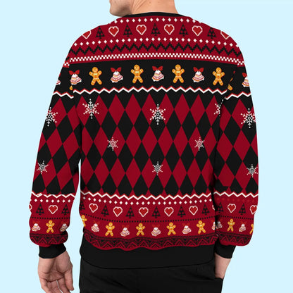 Just A Man Who Loves His Dog Christmas Ver Kid - Personalized Custom All-Over-Print Sweatshirt