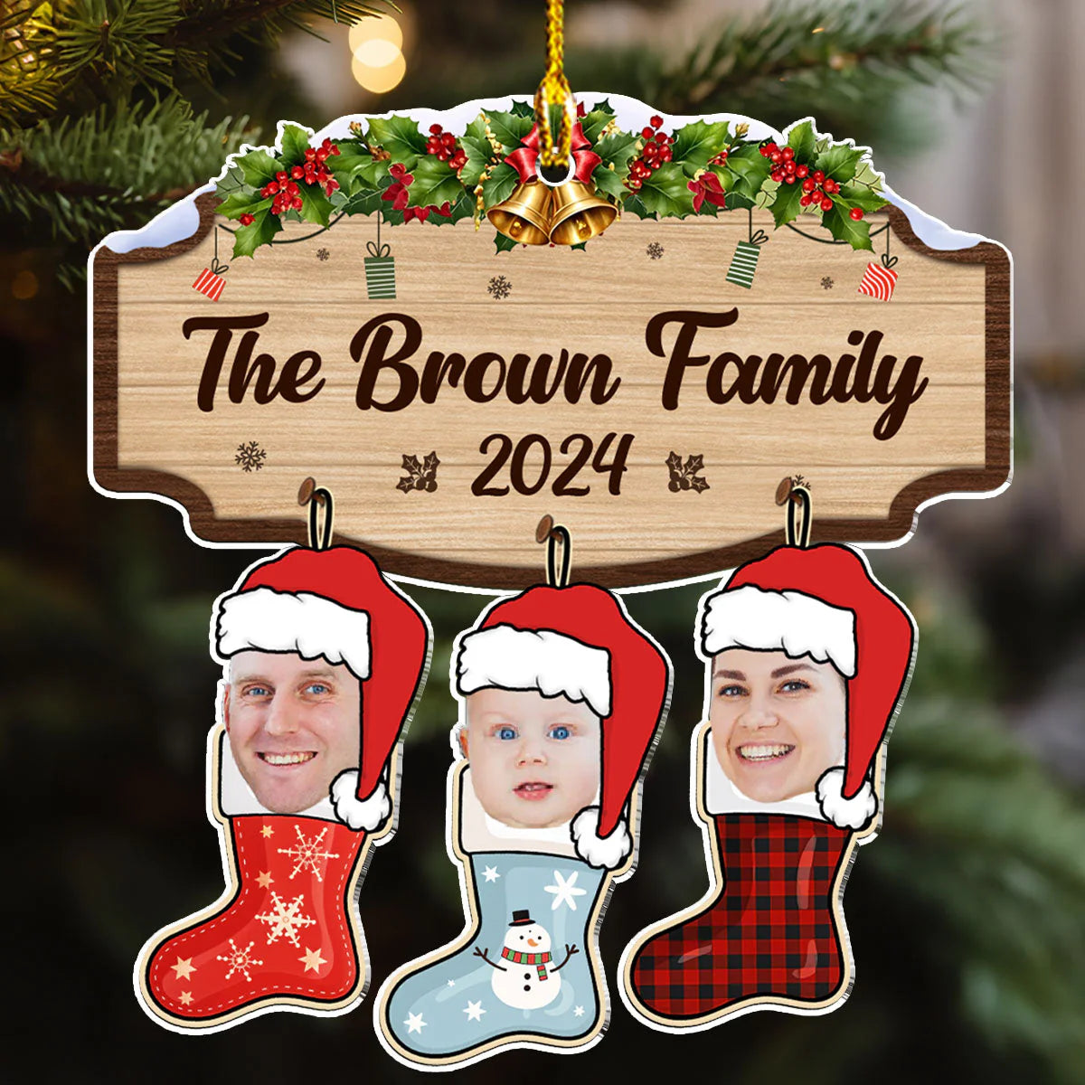 Funny Family Stockings - Personalized Custom Acrylic Ornament