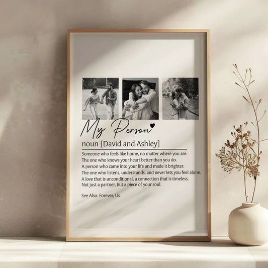 My Person Definition Wall Art Personalized Poster - Sentimental Anniversary, Valentine's Day Gift for Couples