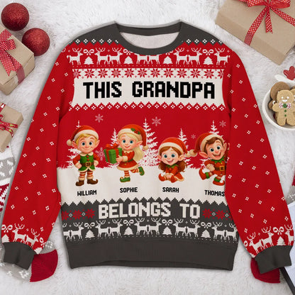 The Elf Family - Personalized Custom All-Over-Print Sweatshirt