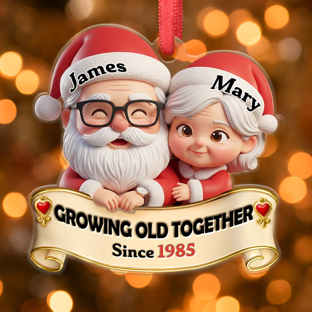 Personalized Christmas Ornament – Growing Old Together 2