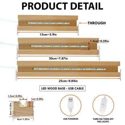 The Beginning of Our Forever Couple Moon Phase - Personalized Acrylic Block LED Night Light - Anniversary, Valentine's Day Gift for her, for him