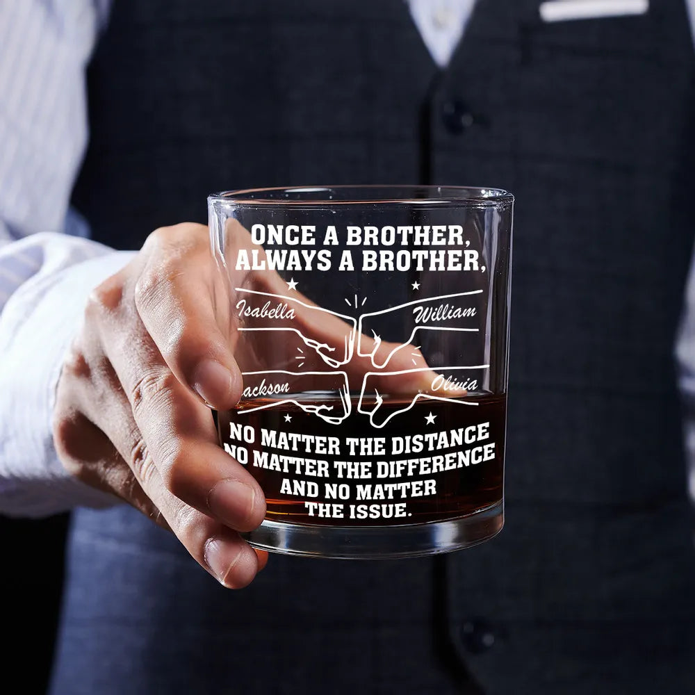 No Matter The Distance - Personalized Custom Whiskey Glass – Made It One