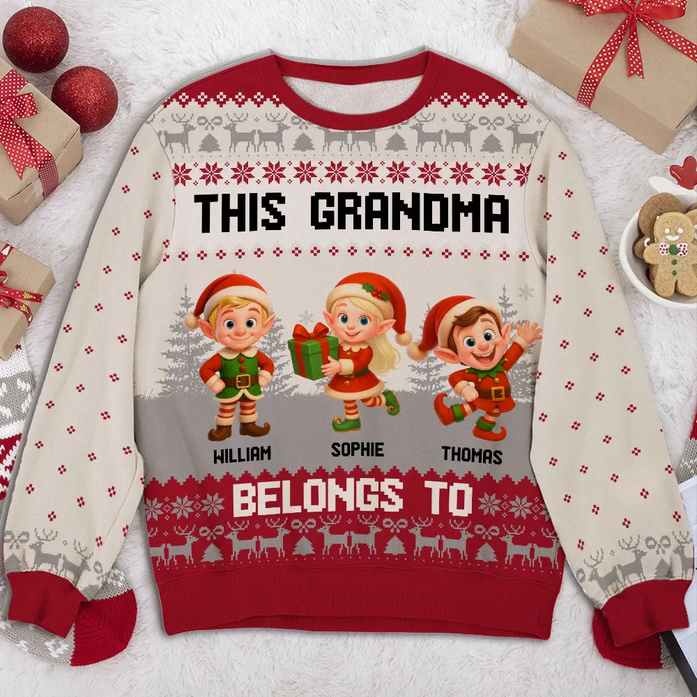 The Elf Family - Personalized Custom All-Over-Print Sweatshirt