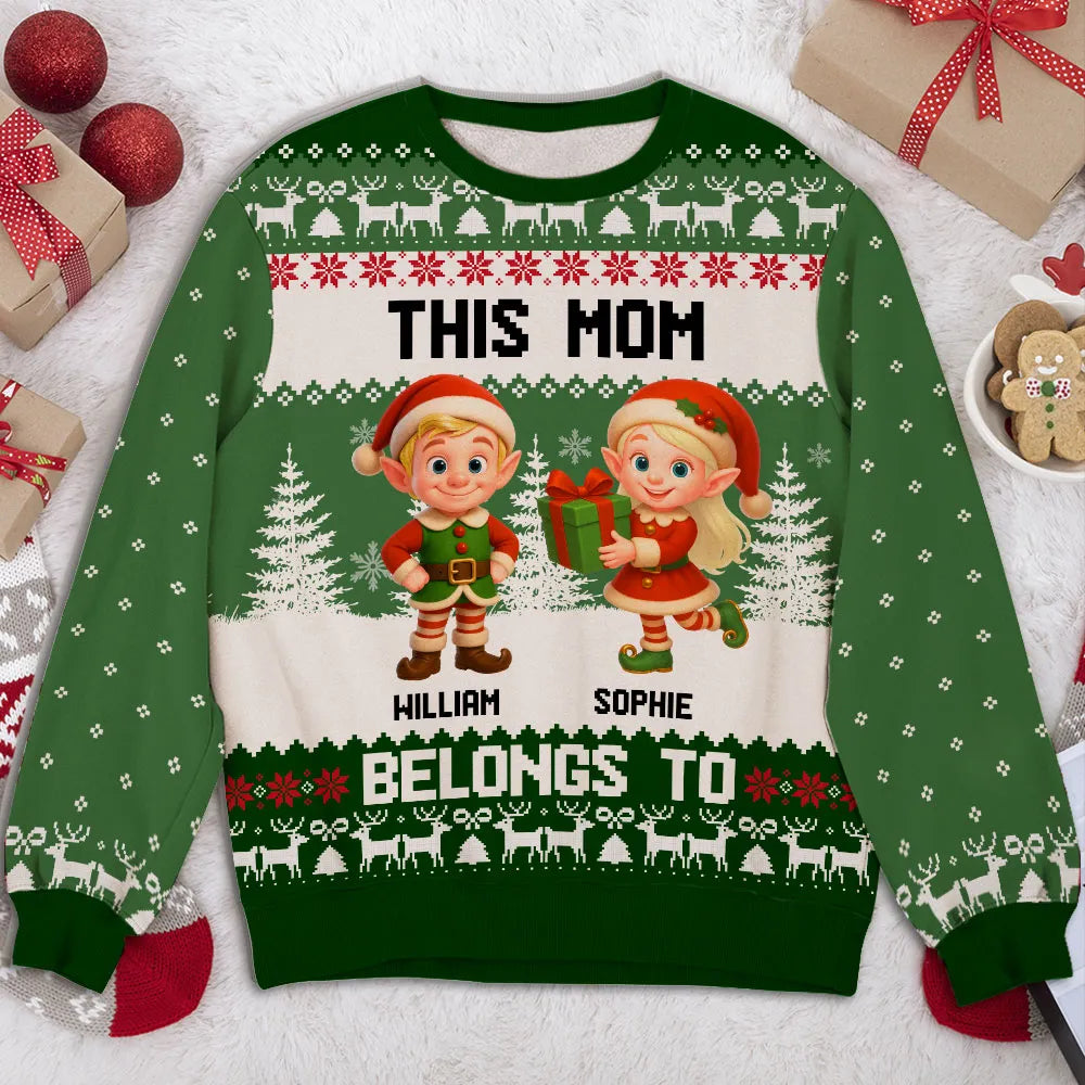 The Elf Family - Personalized Custom All-Over-Print Sweatshirt