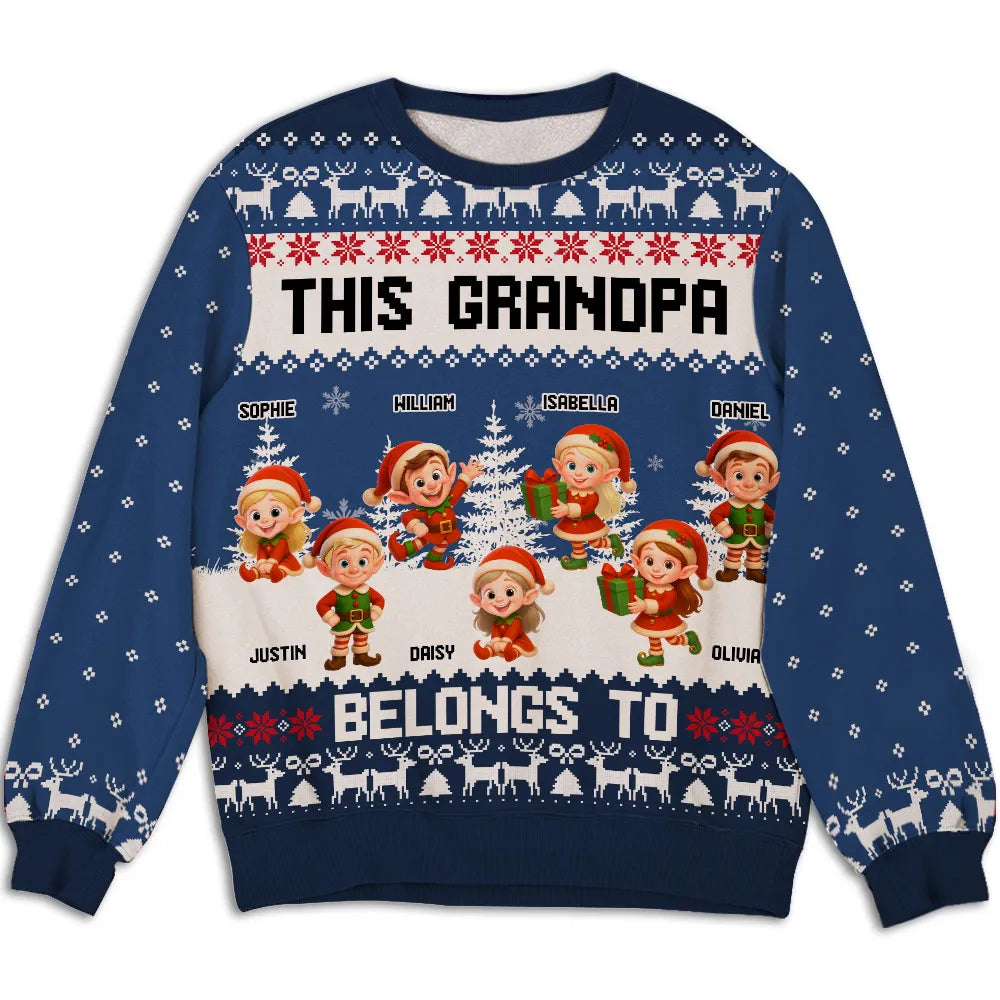 The Elf Family - Personalized Custom All-Over-Print Sweatshirt