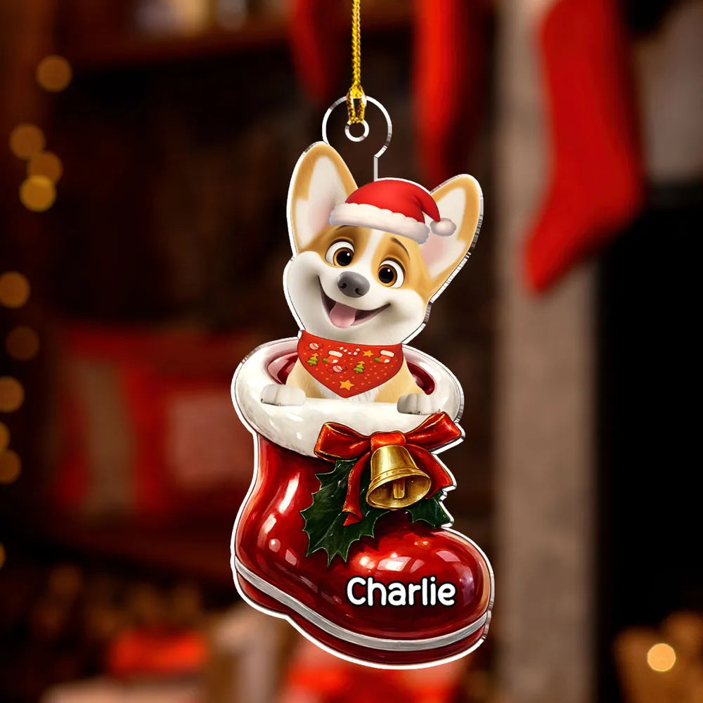 Here In Your Shoes - Personalized Custom 3D Effect Acrylic Ornament