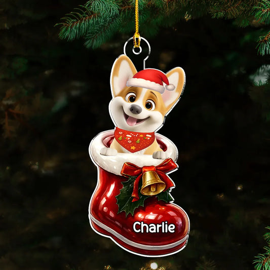 Here In Your Shoes - Personalized Custom 3D Effect Acrylic Ornament