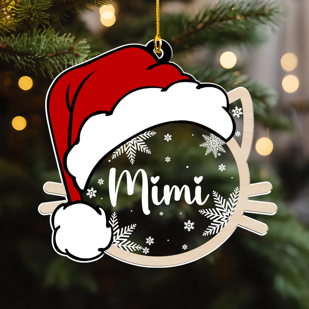 Custom Pet Name Christmas - Personalized Custom Acrylic Ornament