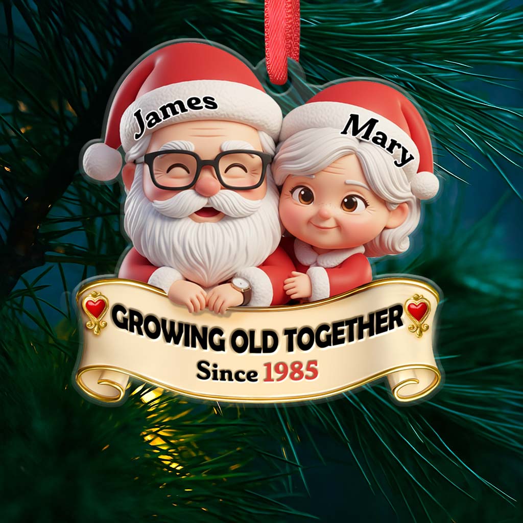 Personalized Christmas Ornament – Growing Old Together 2