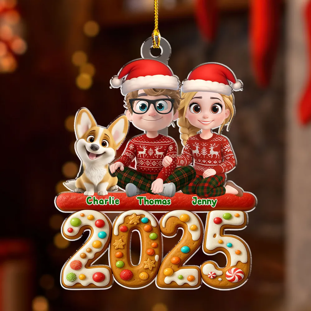 We And Our Dog Version 3 - Personalized Custom Acrylic Ornament