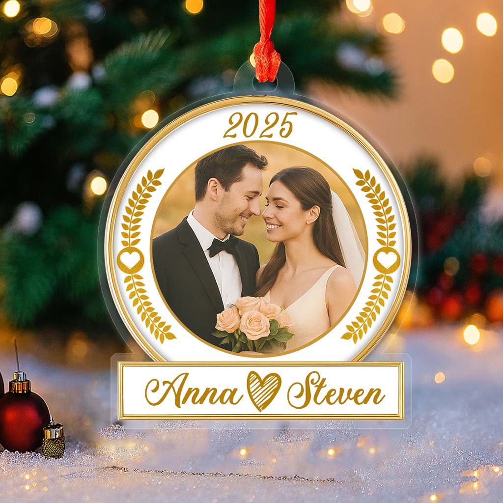 Our First Chirstmast Ornament - Personalized Acrylic Ornament - Custom Name And Year