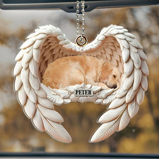 Angel Wings Pet Memorial - Personalized Custom Car Ornament