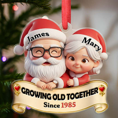 Personalized Christmas Ornament – Growing Old Together 2