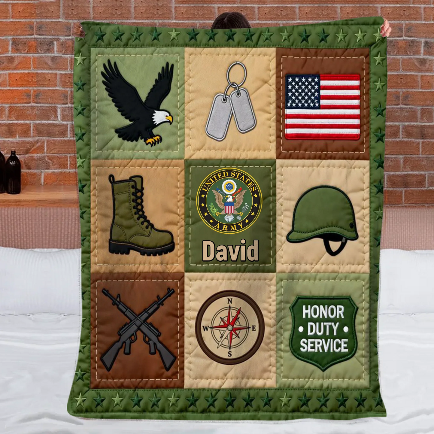 Custom 250 Years Of Honor Blanket – Personalized Branch and Name – Gift For Veteran