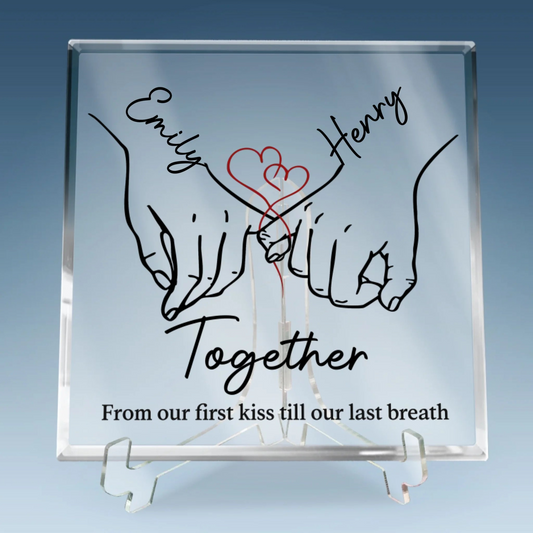 Custom Square Shaped Acrylic Plaque - Personalized Anniversary Wedding Gifts For Husband And Wife, Him And Her - Forever Feels Like Us