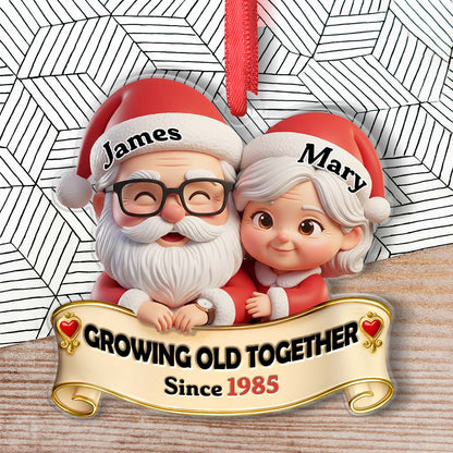 Personalized Christmas Ornament – Growing Old Together 2