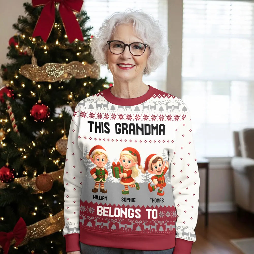 The Elf Family - Personalized Custom All-Over-Print Sweatshirt