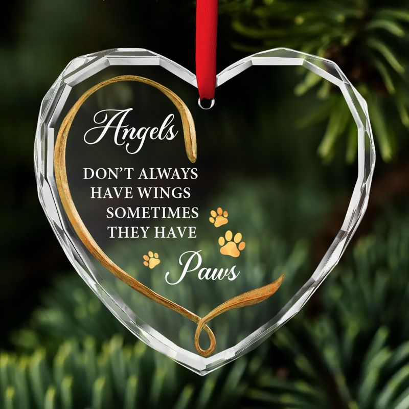 Angels Do Not Have Wings - Personalized Custom Glass Ornament