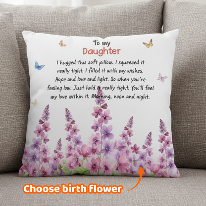 Personalized To My Sweetie Pillow - Birth Month Flower Gift For Granddaughter, Daughter