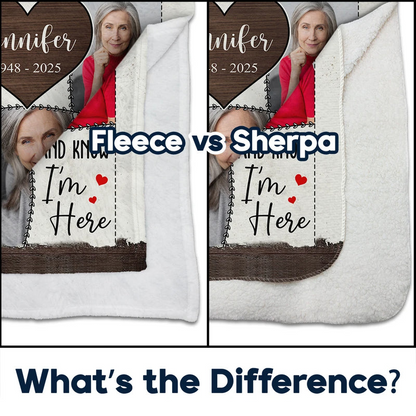 Custom Photo Memorial When You Miss Me - Personalized Fleece Blanket, Sherpa Blanket