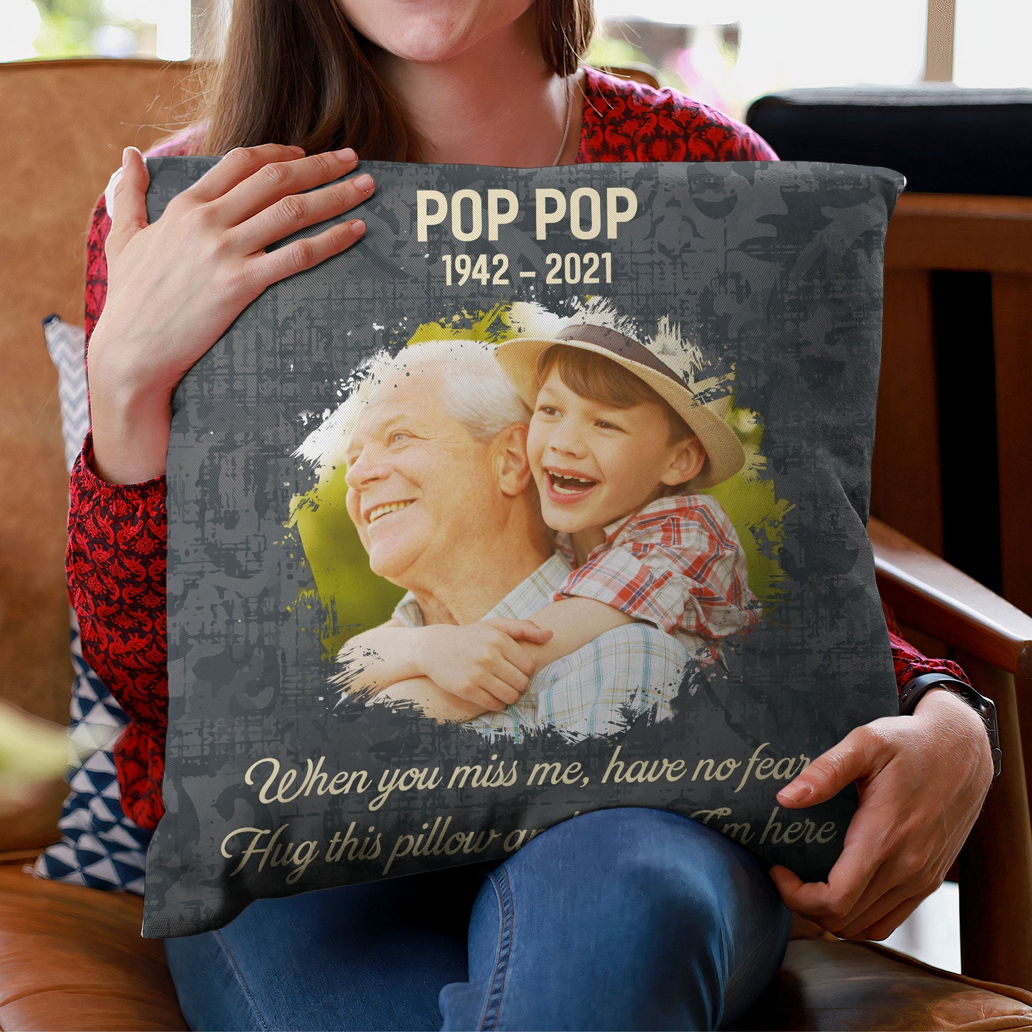 Memorial When You Miss Me Pillow - Personalized Photo Gift For Family Members