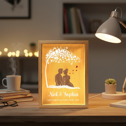 Custom Romantic Couple Light Box – Personalized Anniversary & Valentine Gift