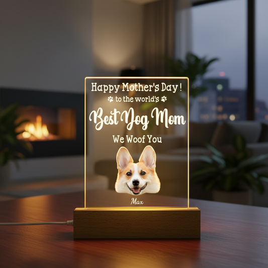 Custom Acrylic Photo Night Light with Face Cutout – Unique Personalized Gift