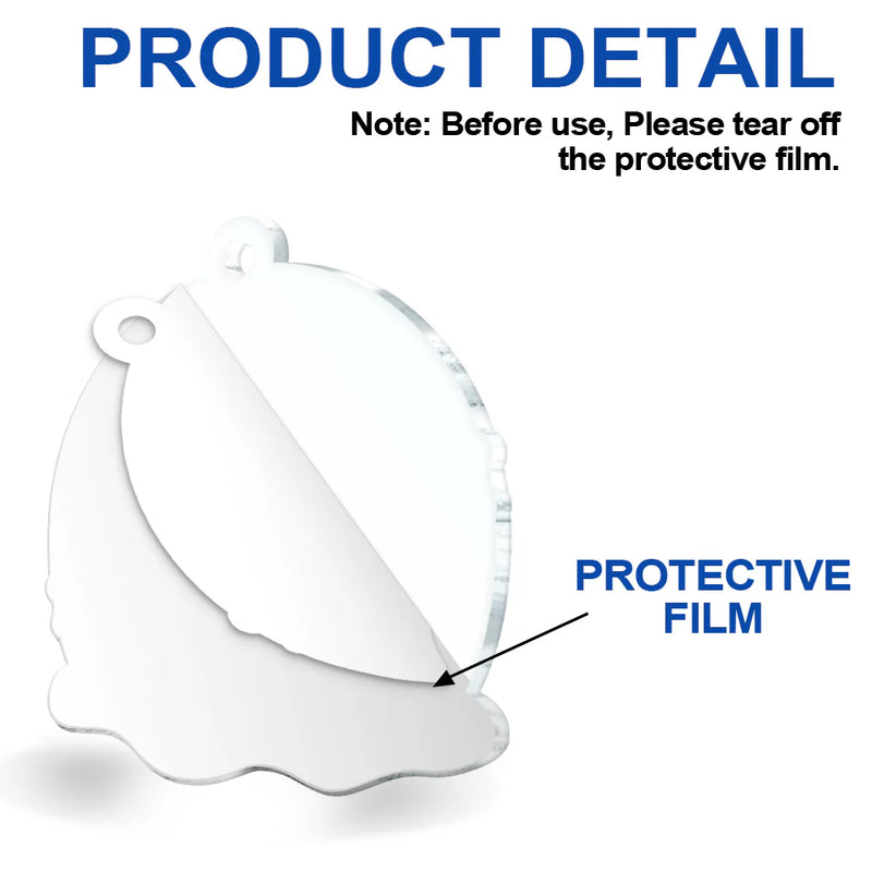 White product with protective film on a white background, labeled 'PROTECTIVE FILM'.