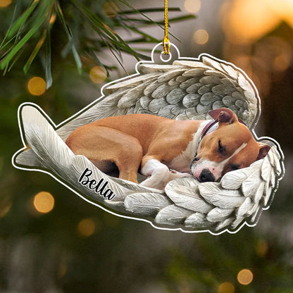 In Angel Wings - Personalized Custom Acrylic Ornament