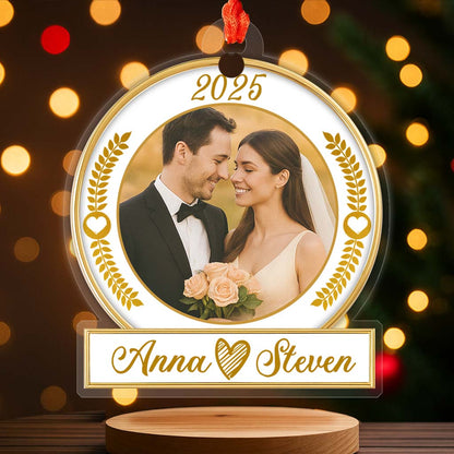 Our First Chirstmast Ornament - Personalized Acrylic Ornament - Custom Name And Year