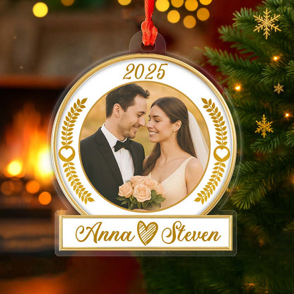 Our First Chirstmast Ornament - Personalized Acrylic Ornament - Custom Name And Year