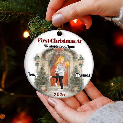 Love Shines Bright This Christmas - Personalized Custom Ceramic Ornament