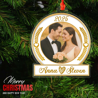 Our First Chirstmast Ornament - Personalized Acrylic Ornament - Custom Name And Year