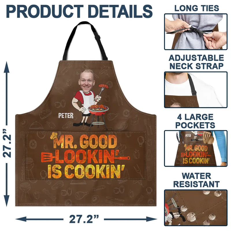 Personalized Grilling Apron – Funny Gift with Custom Pet Image