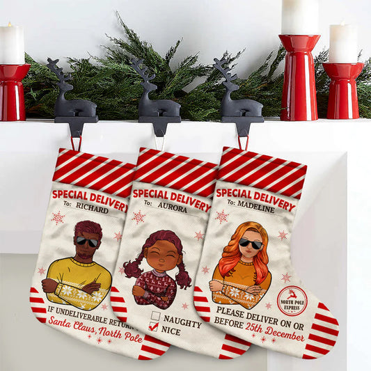 Special Delivery If Undeliverable Return To Santa Claus - Christmas Gift For Family - Personalized Custom Christmas Stocking